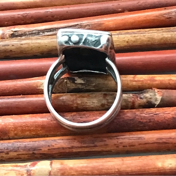 Silpada Sterling Silver Floral Leaf Vine Rectangular Ring Size 10 - Picture 4 of 8